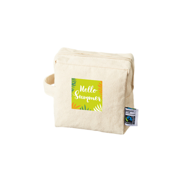 フェアトレードコットンキャンバスファスナーポーチ（S）画像