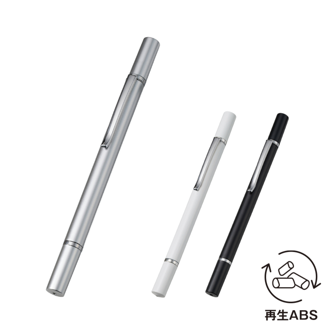 ボールペン付クリアディスク型タッチペン(再生ABS) TF-0164