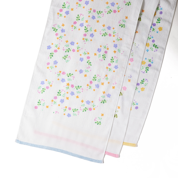 フルール柄国産タオル 3色セット 220匁画像