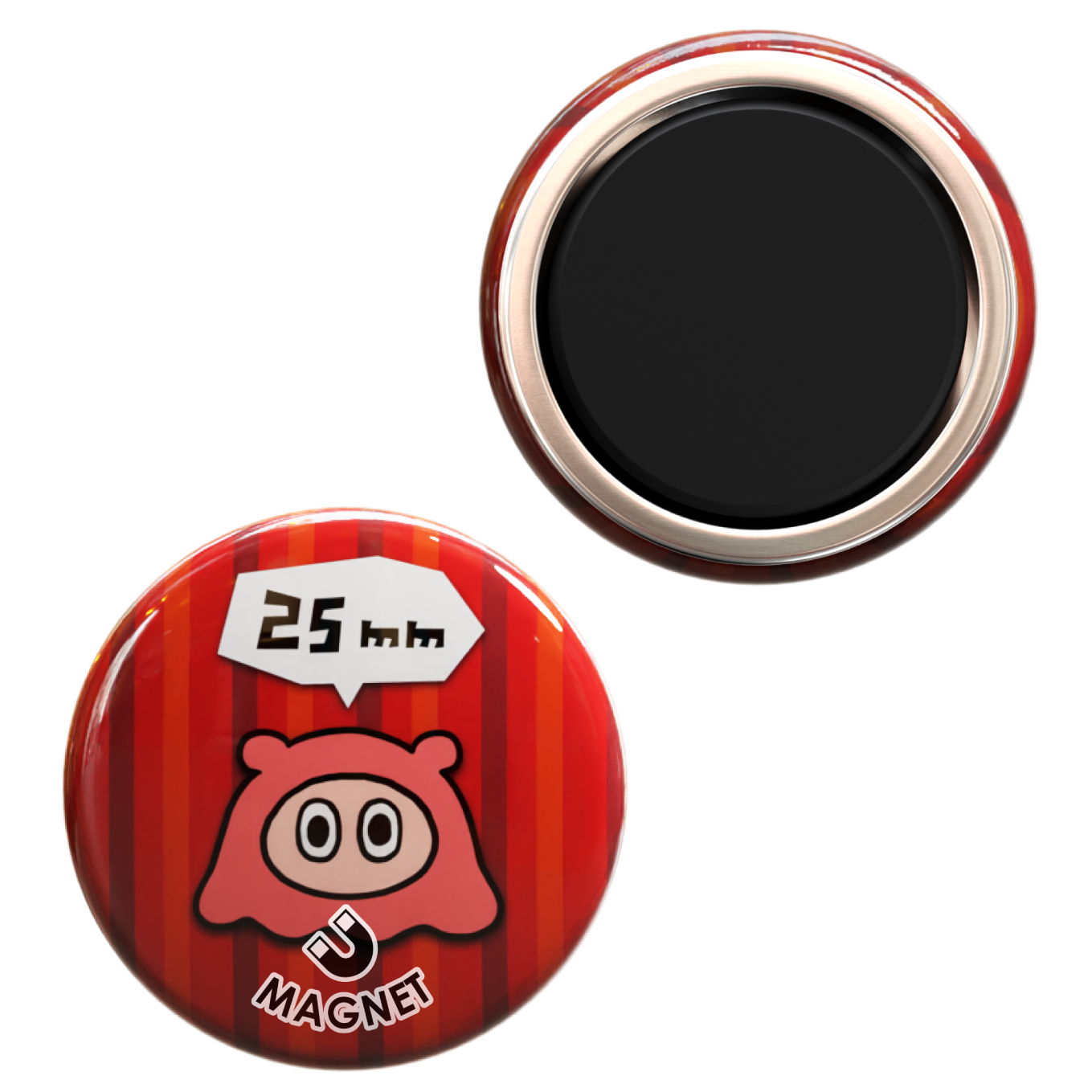 円形25mm缶マグネット｜ノベルティ・オリジナルグッズ・記念品ならラクスル