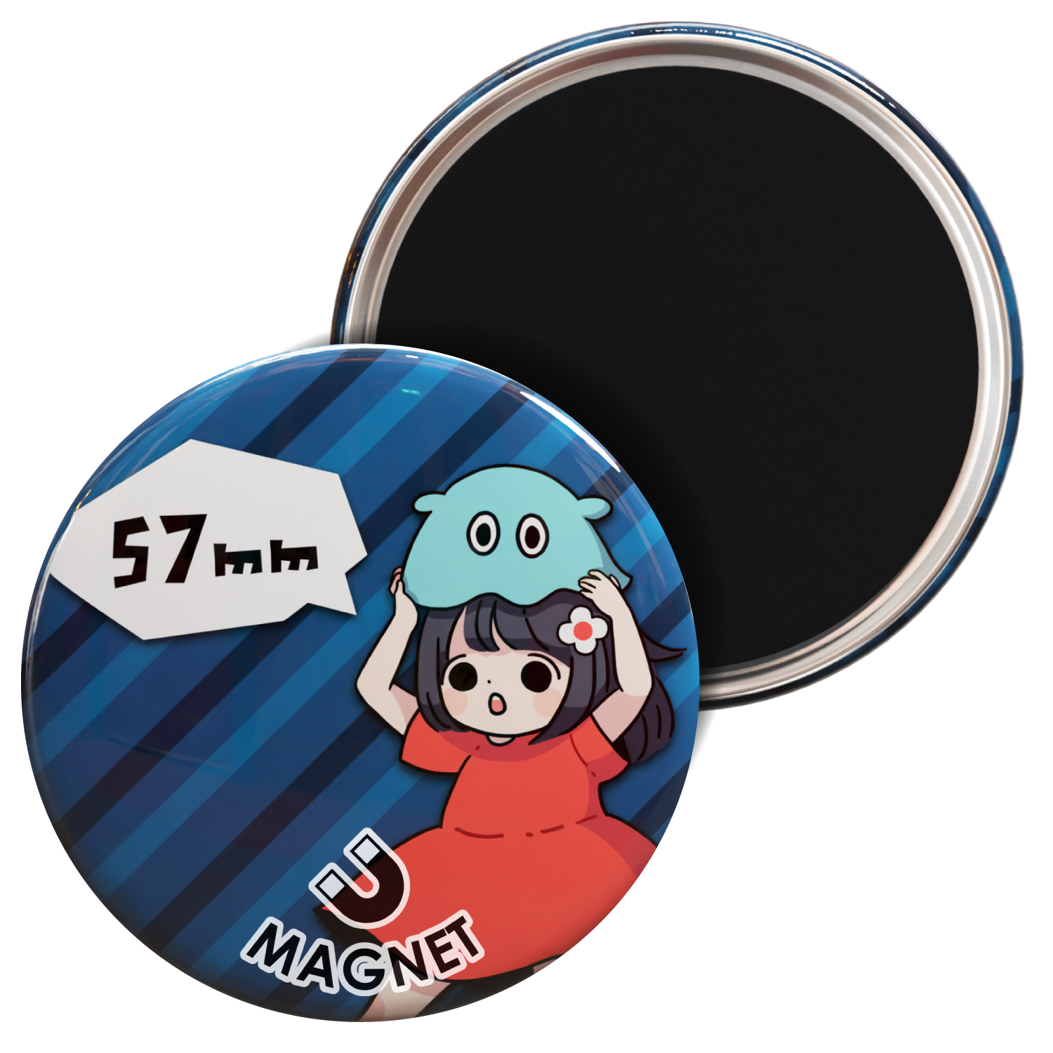 缶マグネット 円形57mm缶マグネット｜ノベルティ・オリジナルグッズ・記念品ならラクスル