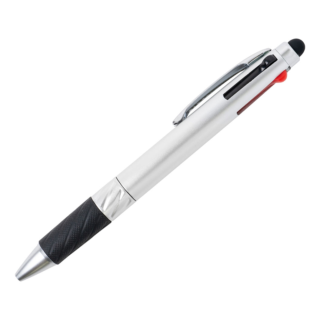 【短納期】タッチペン付3色ボールペン V010565