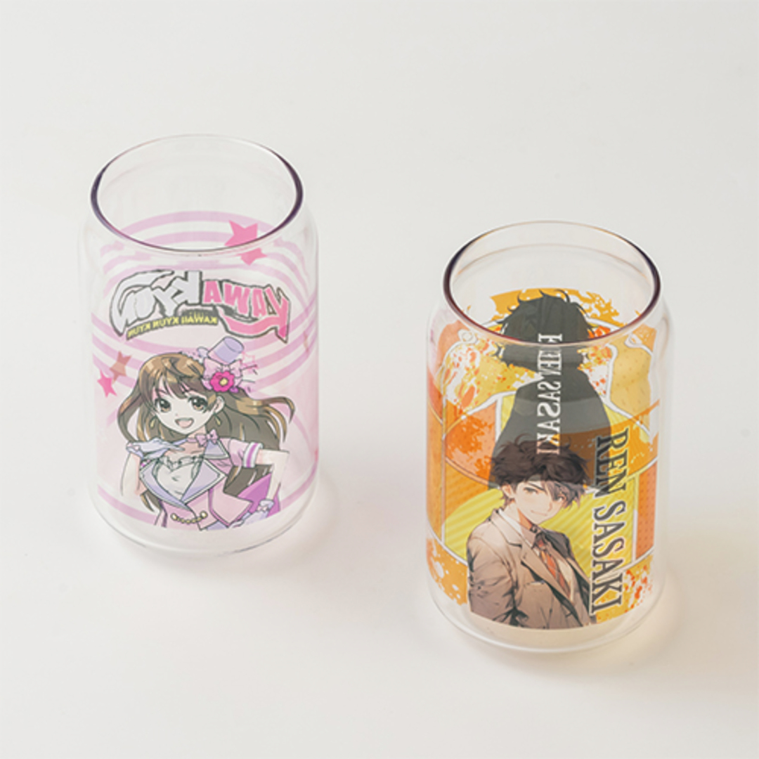フルカラー印刷対応缶型グラス(330ml) フロスト/クリア｜ノベルティ