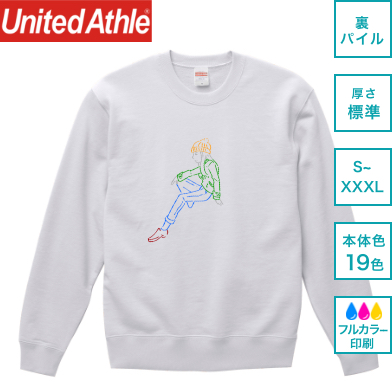 United Athle 10.0オンス クルーネックスウェット｜ネット印刷のラクスル