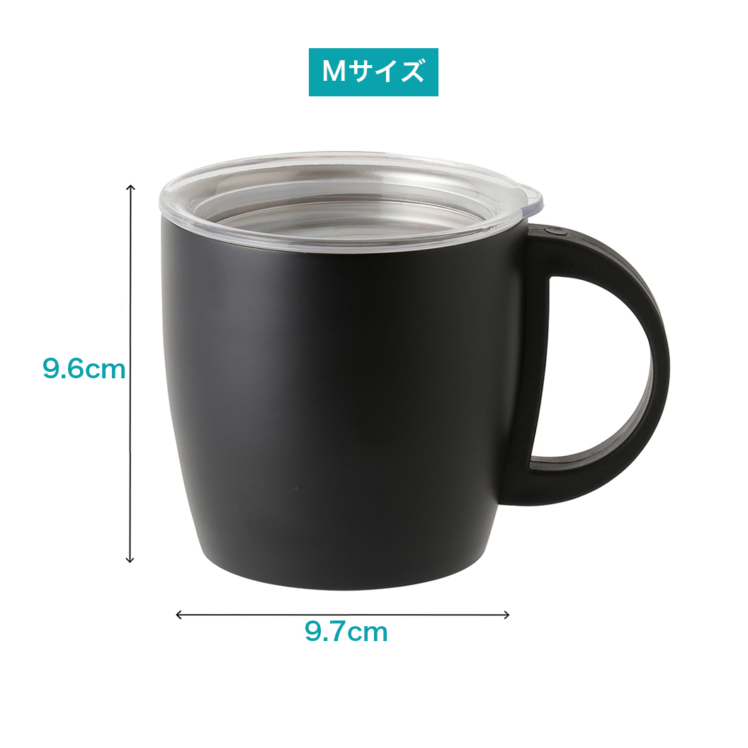 ふた付サーモステンレスマグカップ 390ml｜ノベルティ・オリジナル