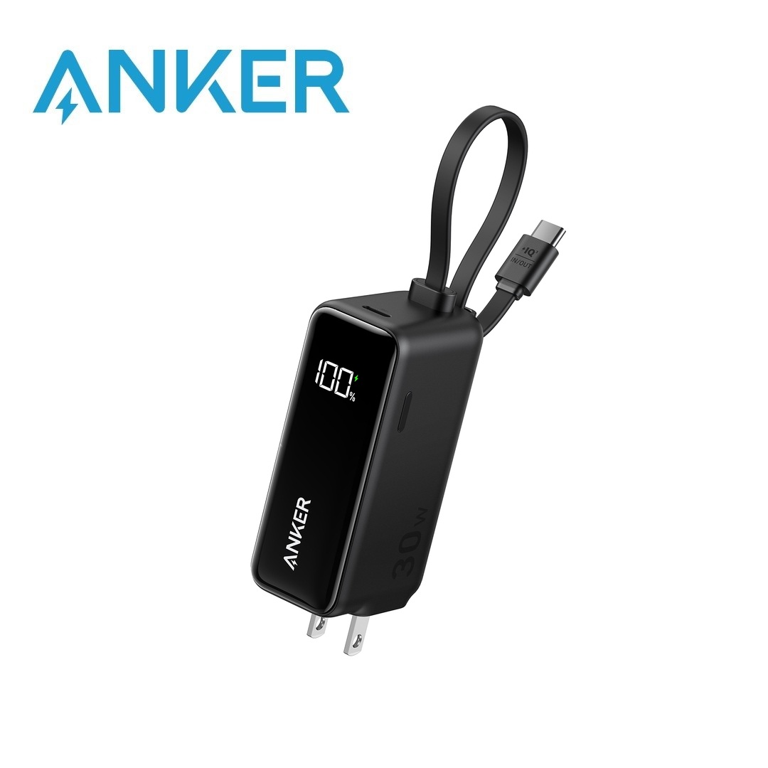 Anker Power Bank (30W Fusion Built-In USB-C ケーブル)