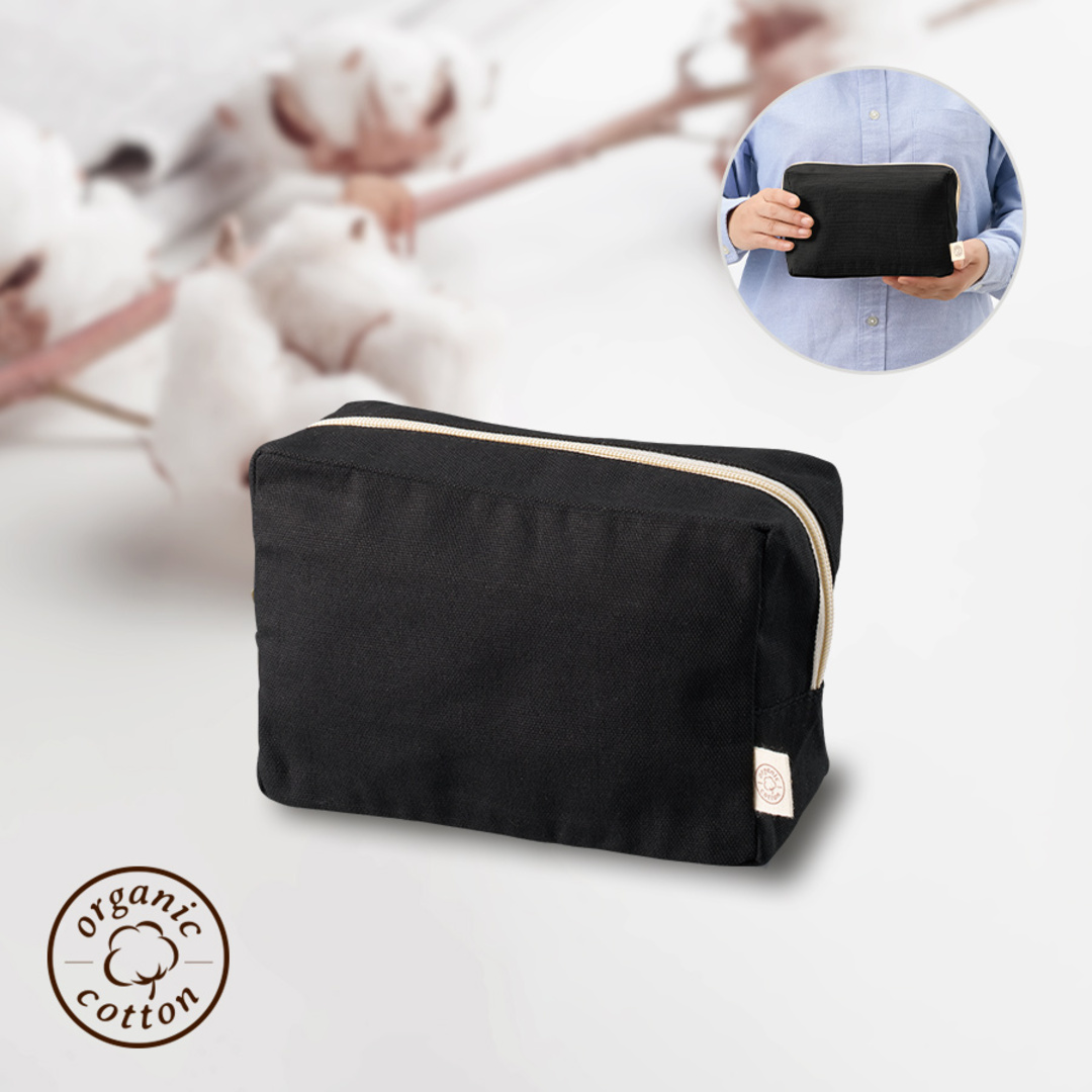 オーガニックコットンキャンバスファスナーポーチ｜ノベルティ