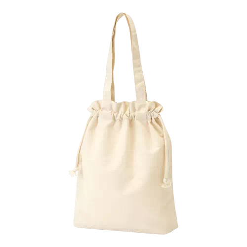 厚手コットンガゼット巾着トート（M）