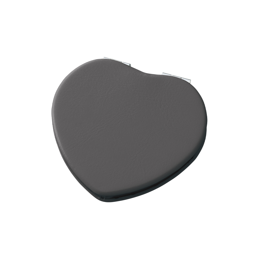 全面印刷できる合皮コンパクトミラー　ハート