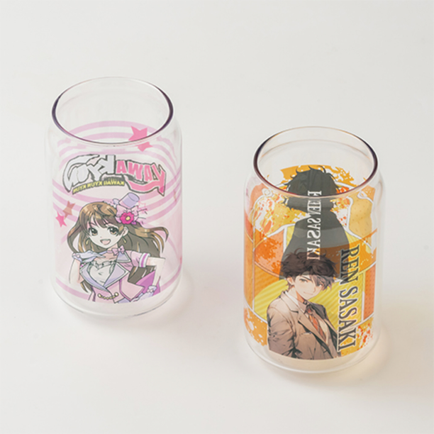 フルカラー印刷対応缶型グラス(330ml) フロスト/クリア画像