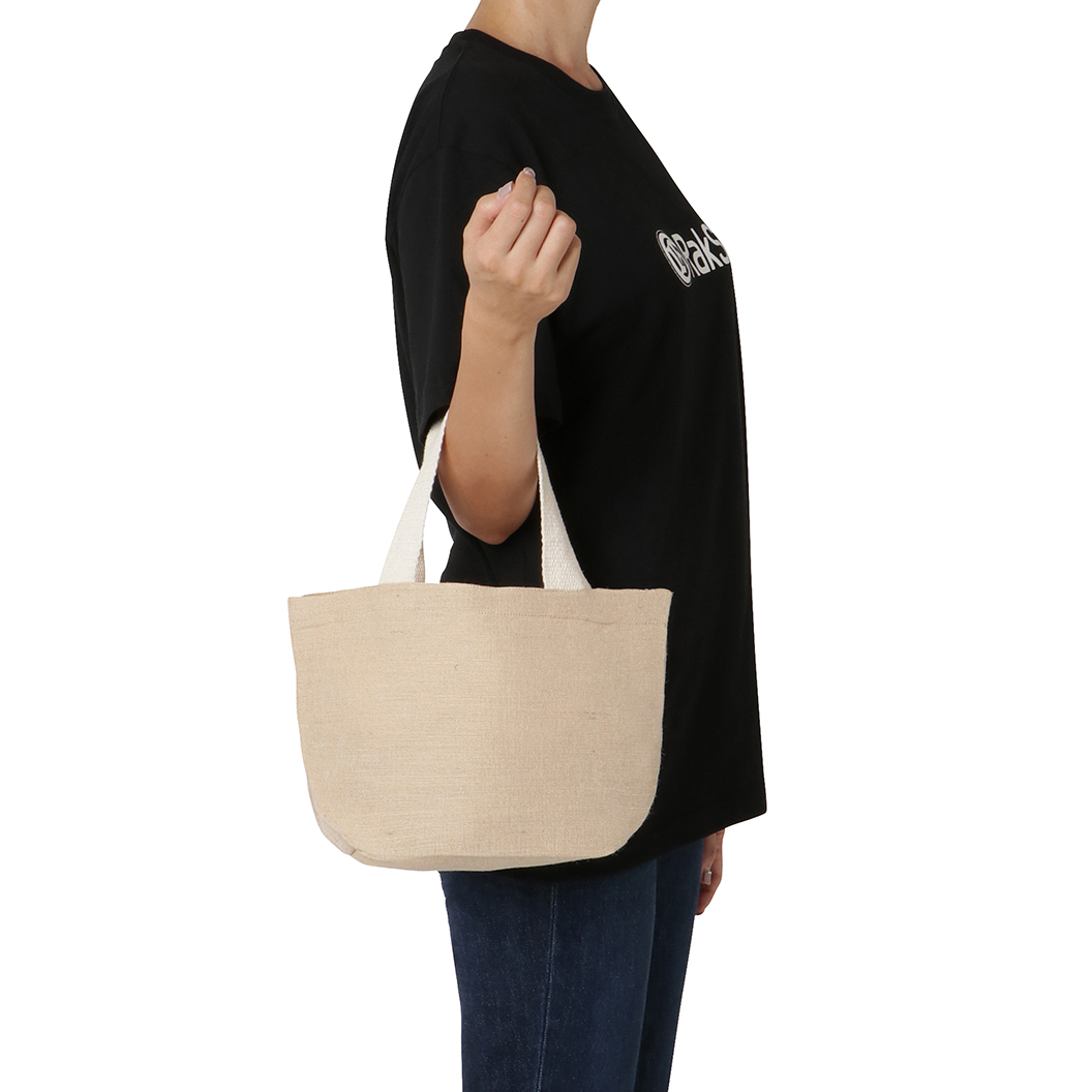 ジュートコットンオリジナルトートバッグ Sサイズ ネット印刷のラクスル