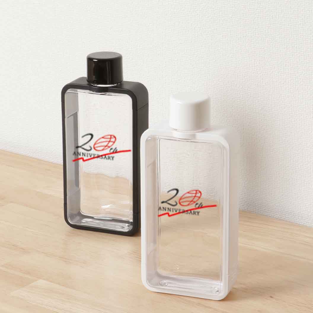 フルカラーフレームスクエアボトル 380ml｜ノベルティ・オリジナル
