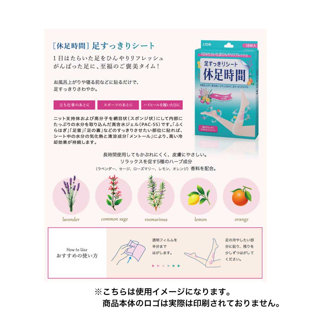 名入れライオン 休足時間 2枚入 (名入れ冷却ジェルシート