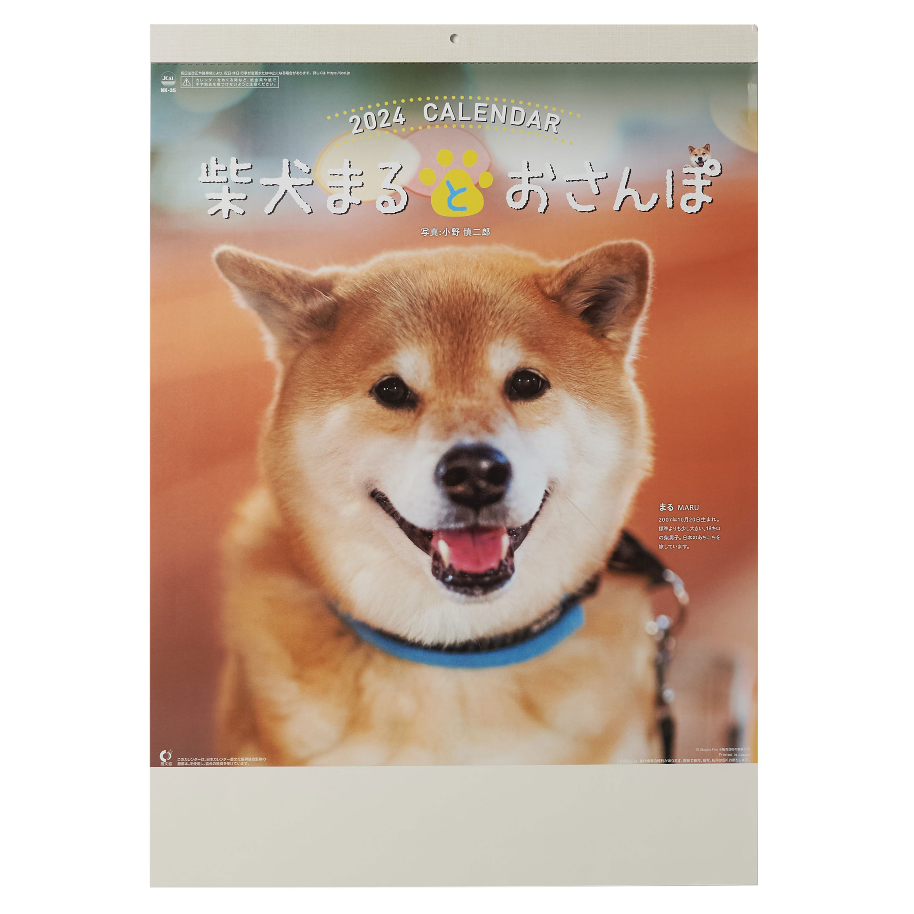 柴犬まるとおさんぽ（名入れ壁掛けカレンダー・2024年）｜ネット印刷の