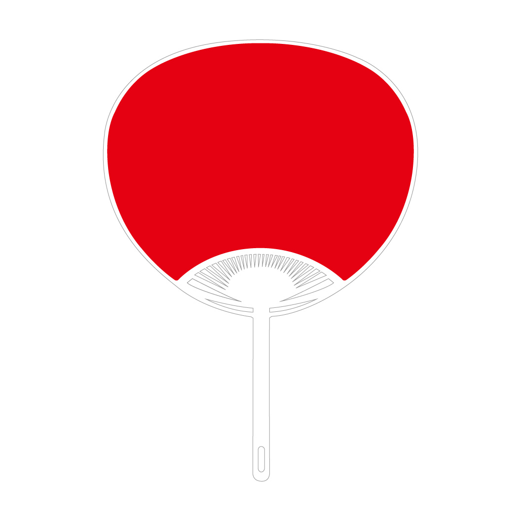 名入れうちわ（無地） レギュラーサイズ