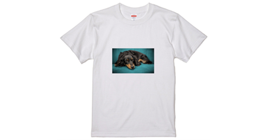 “愛犬の写真入りTシャツ”