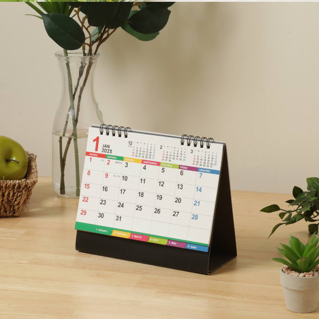 短納期出荷】卓上カラーインデックス カレンダー NK-516｜ノベルティ