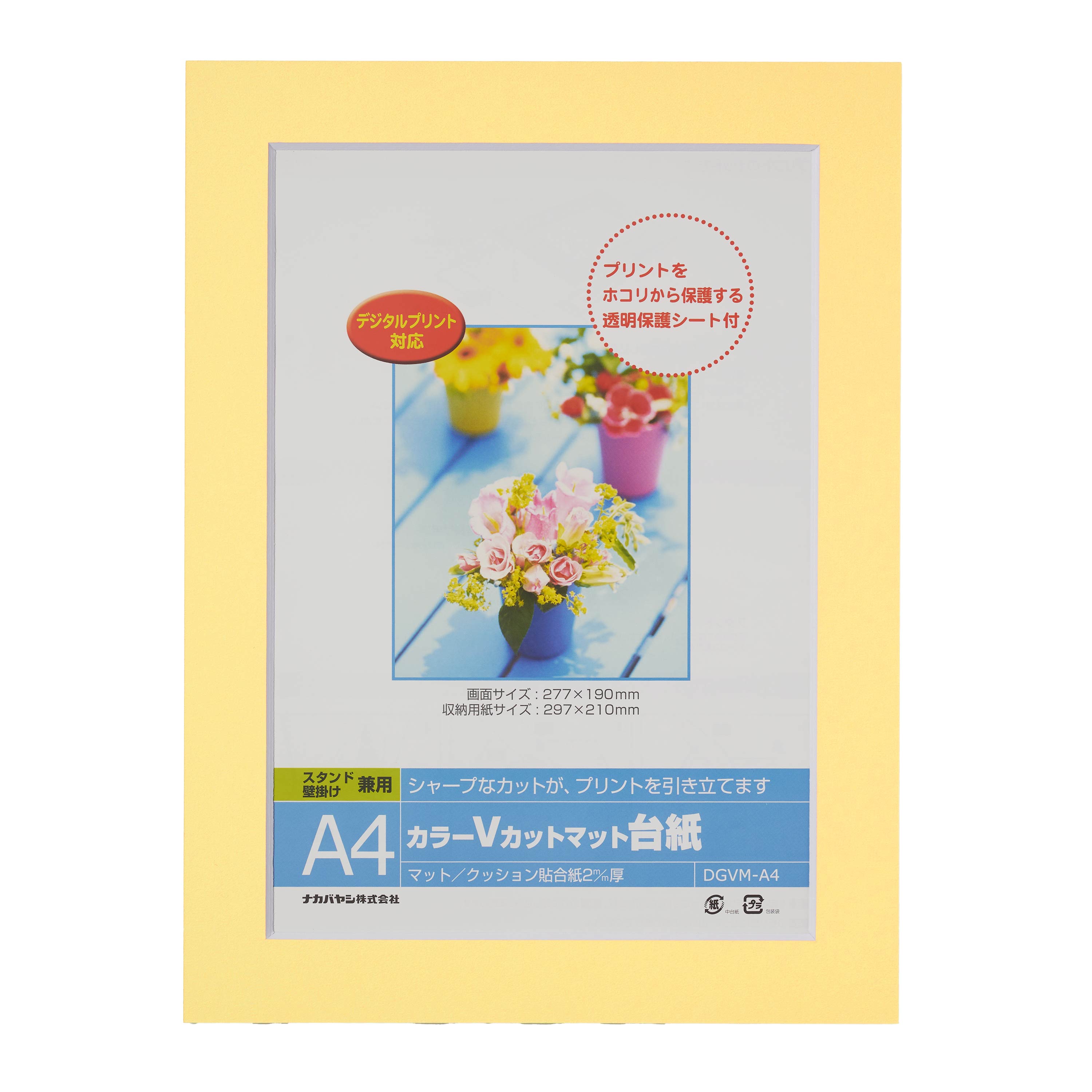 カラーＶカット台紙Ａ４判／Ｖ
