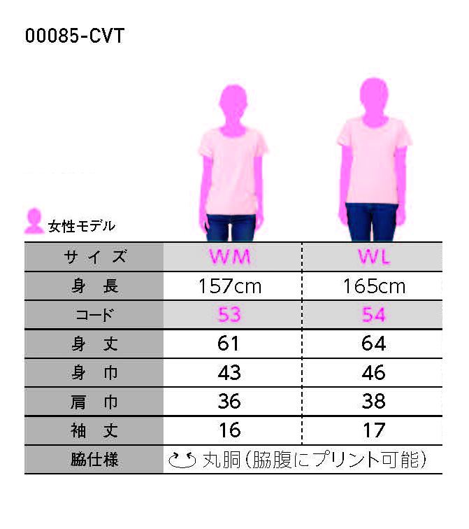 商品サイズチャート