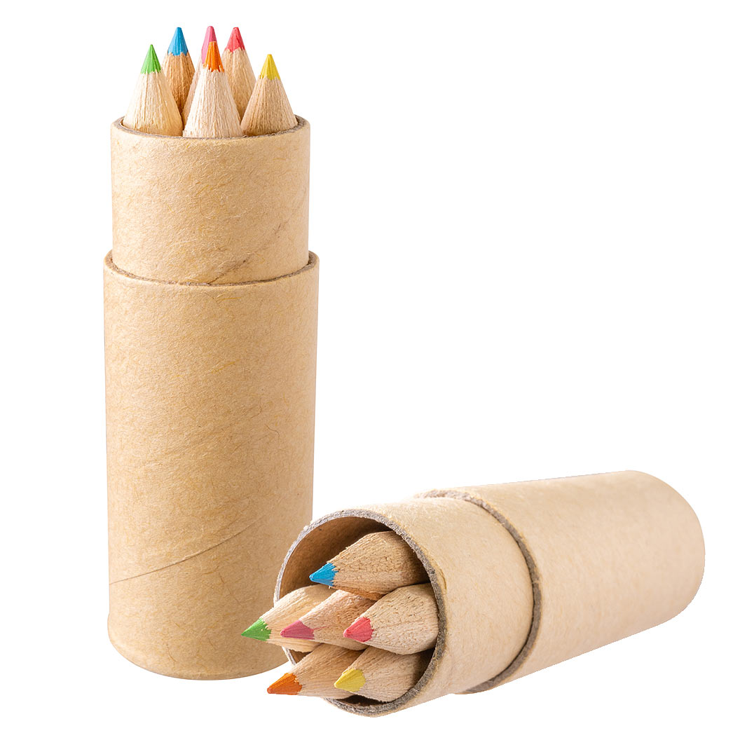 クラフト6色いろえんぴつ V010557｜ノベルティ・オリジナルグッズ