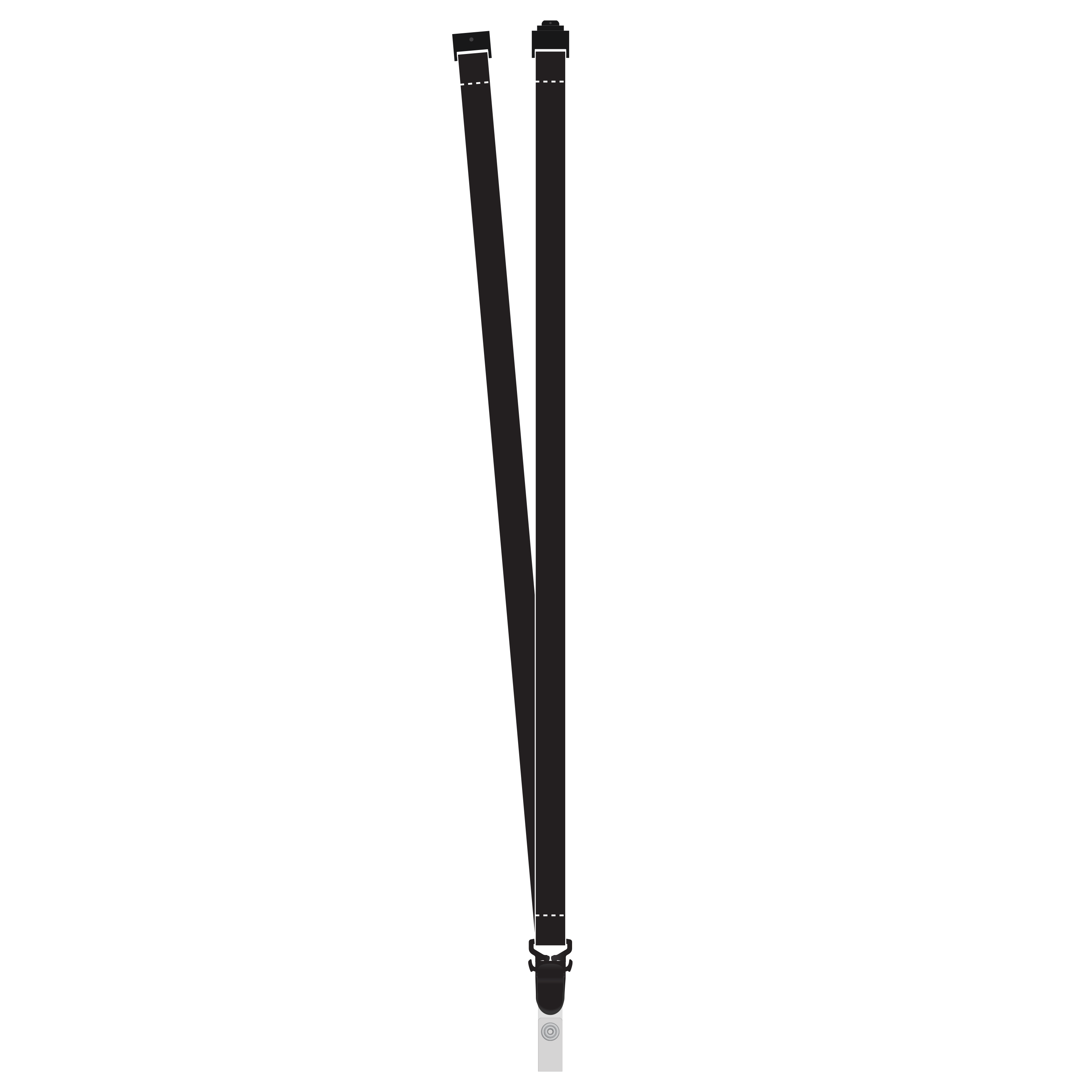 【バンドクリップタイプ】平織ネックストラップ15mm（安全パーツ付） カードケース付