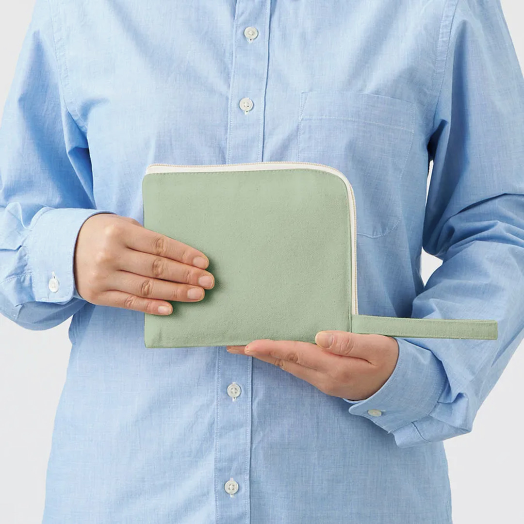 キャンバスL字ファスナーフラットポーチ(S)｜ノベルティ・オリジナル