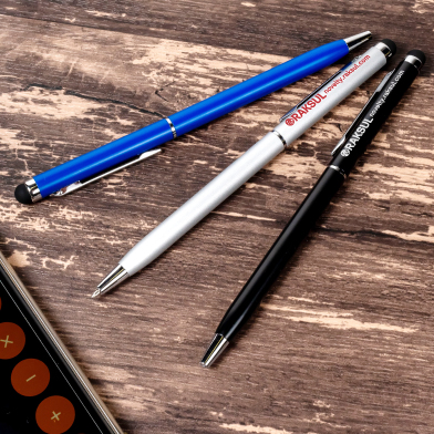 タッチペン付スリムメタルペン画像