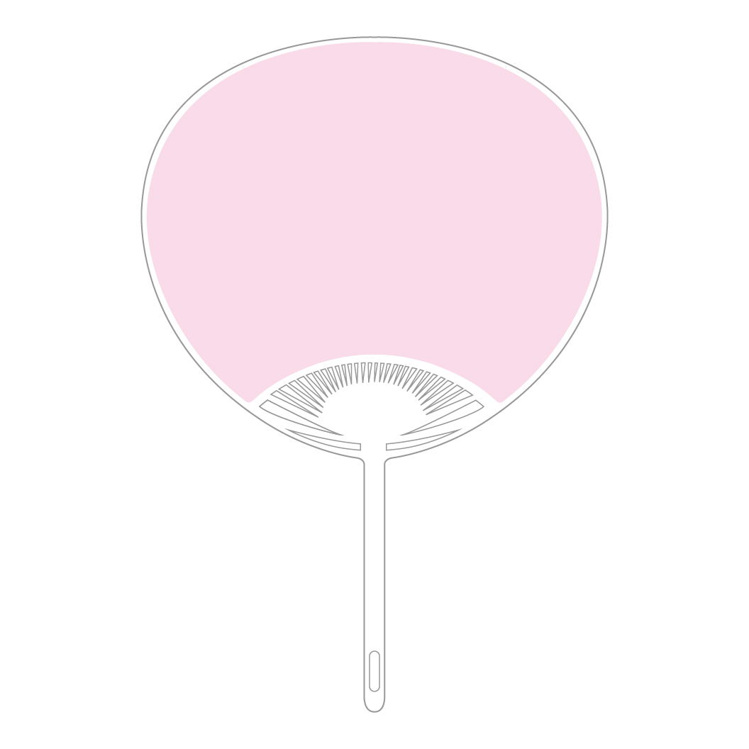 名入れうちわ（無地） コンパクトサイズ