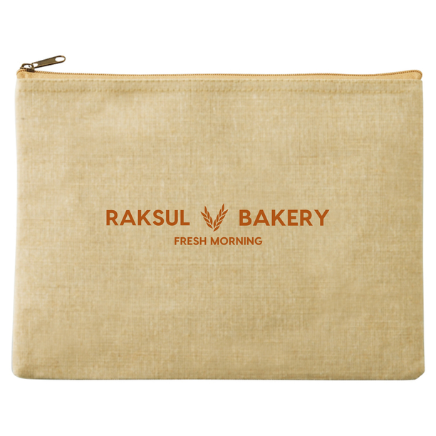 ジュート＆コットンフラットポーチ（Ｓ）画像