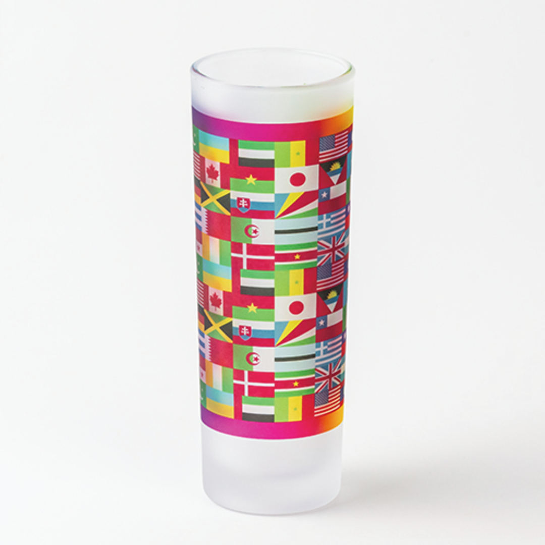 フルカラー印刷対応グラス(270ml) フロスト/クリア