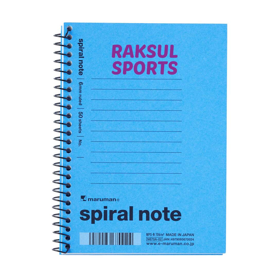 マルマン スパイラルノート A6 メモリ入6mm罫 カラー｜ノベルティ