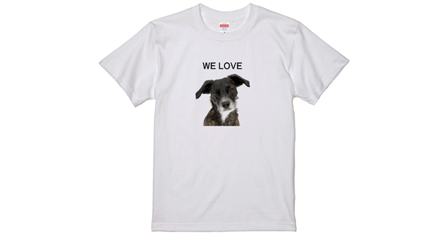 “愛犬の写真入りTシャツ”