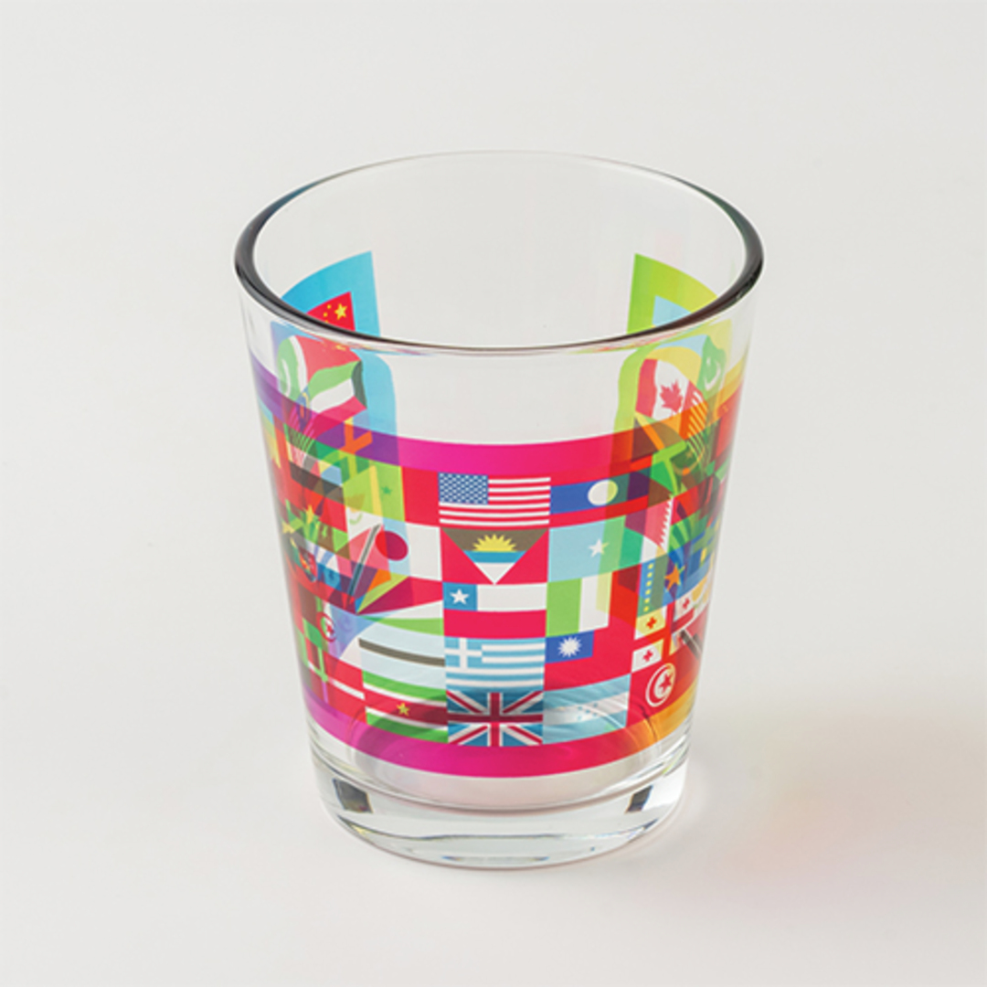 フルカラー印刷対応グラス(330ml) フロスト/クリア