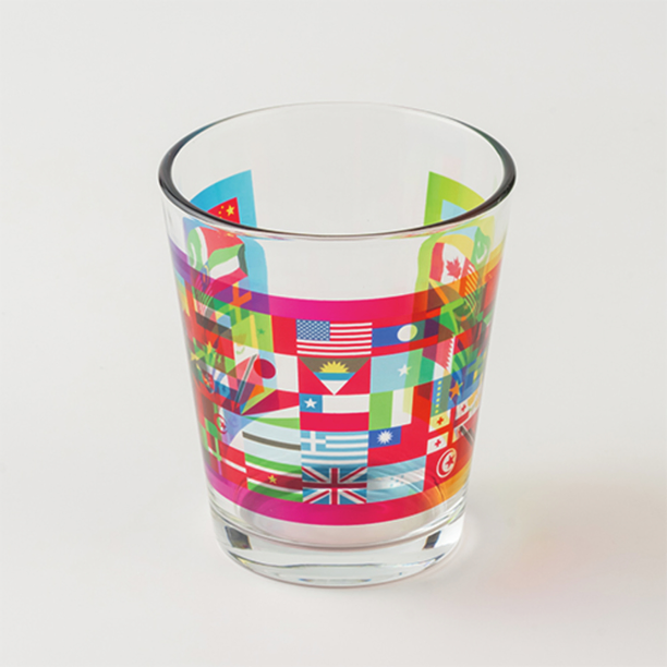 フルカラー印刷対応グラス(330ml) フロスト/クリア画像