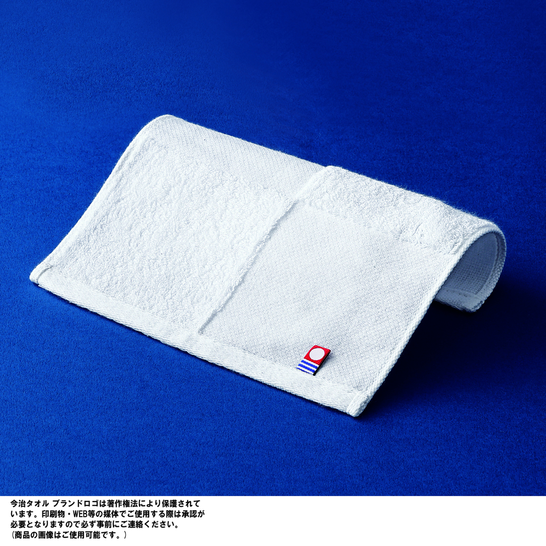 【商品のみ】今治ホワイト格子ミニタオル