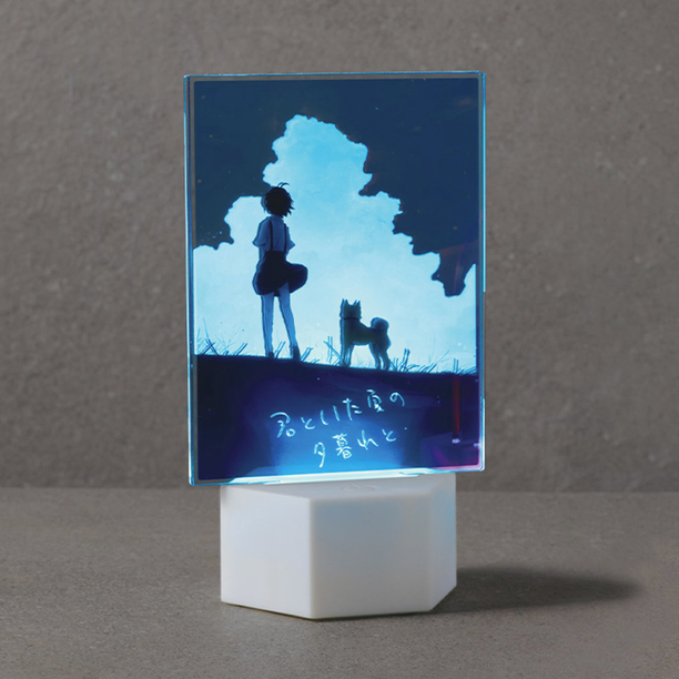 アクリルライティングスタンド六角用プレート 長方形 小さめ 5mm厚画像