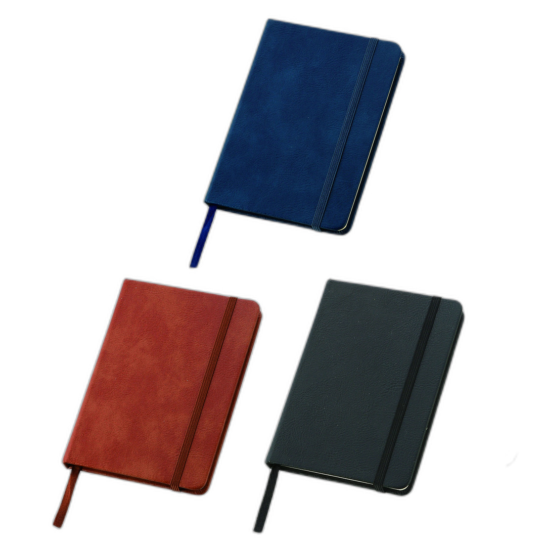 レザー調ハードカバーノート A6 6mm罫｜ノベルティ・オリジナルグッズ