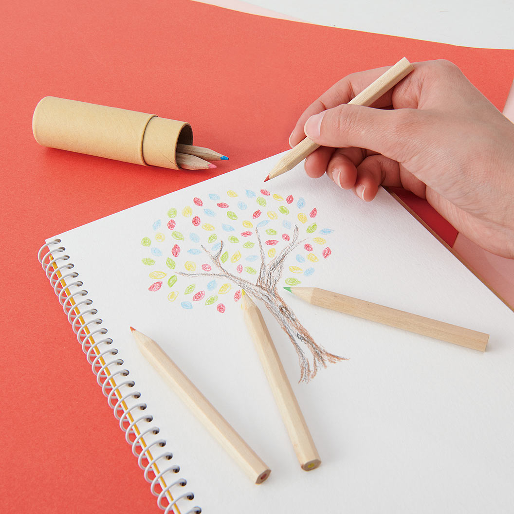 えんぴつ クラフト6色いろえんぴつ V010557｜ノベルティ・オリジナルグッズ