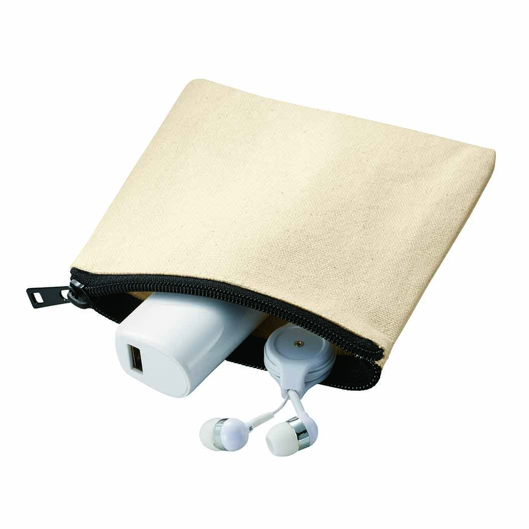 ライトキャンバスフラットポーチ(SS)｜ノベルティ・オリジナルグッズ