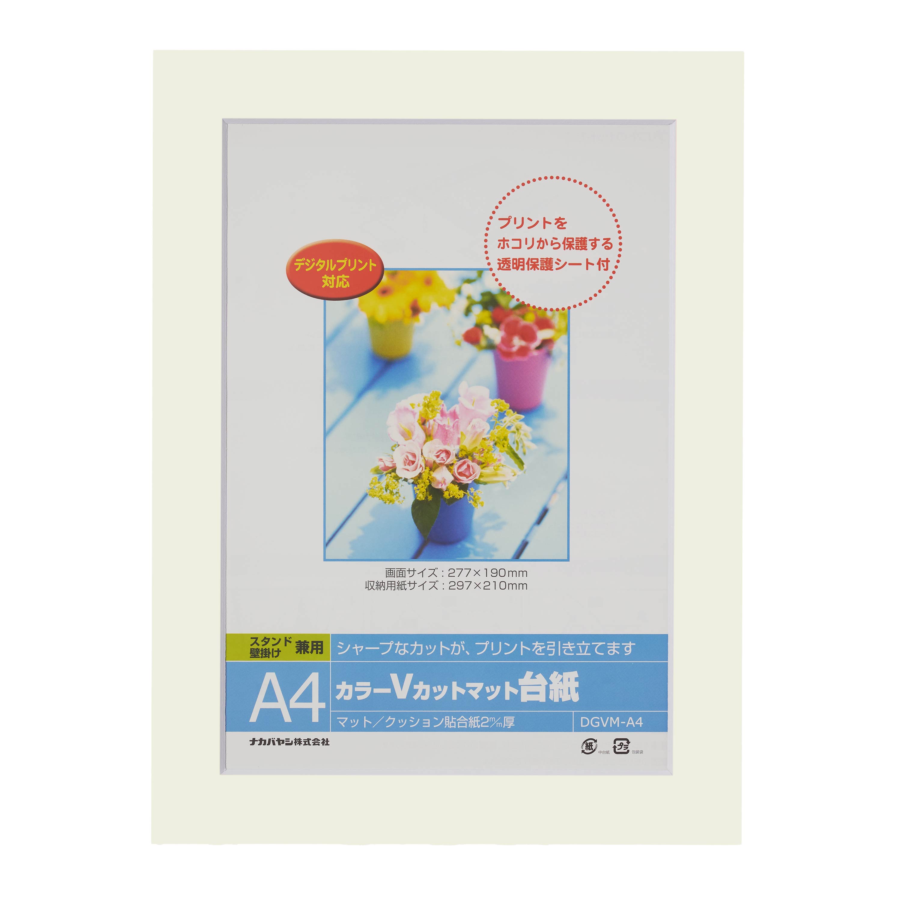 カラーＶカット台紙Ａ４判／Ｖ