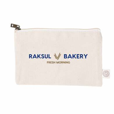 オーガニックコットンキャンバスフラットポーチ（S）画像