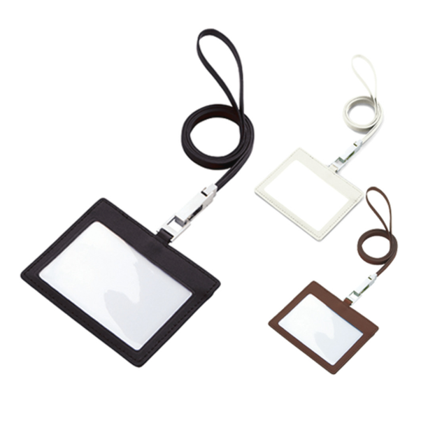 レザーIDカードホルダー（ネックストラップ付）の商品画像