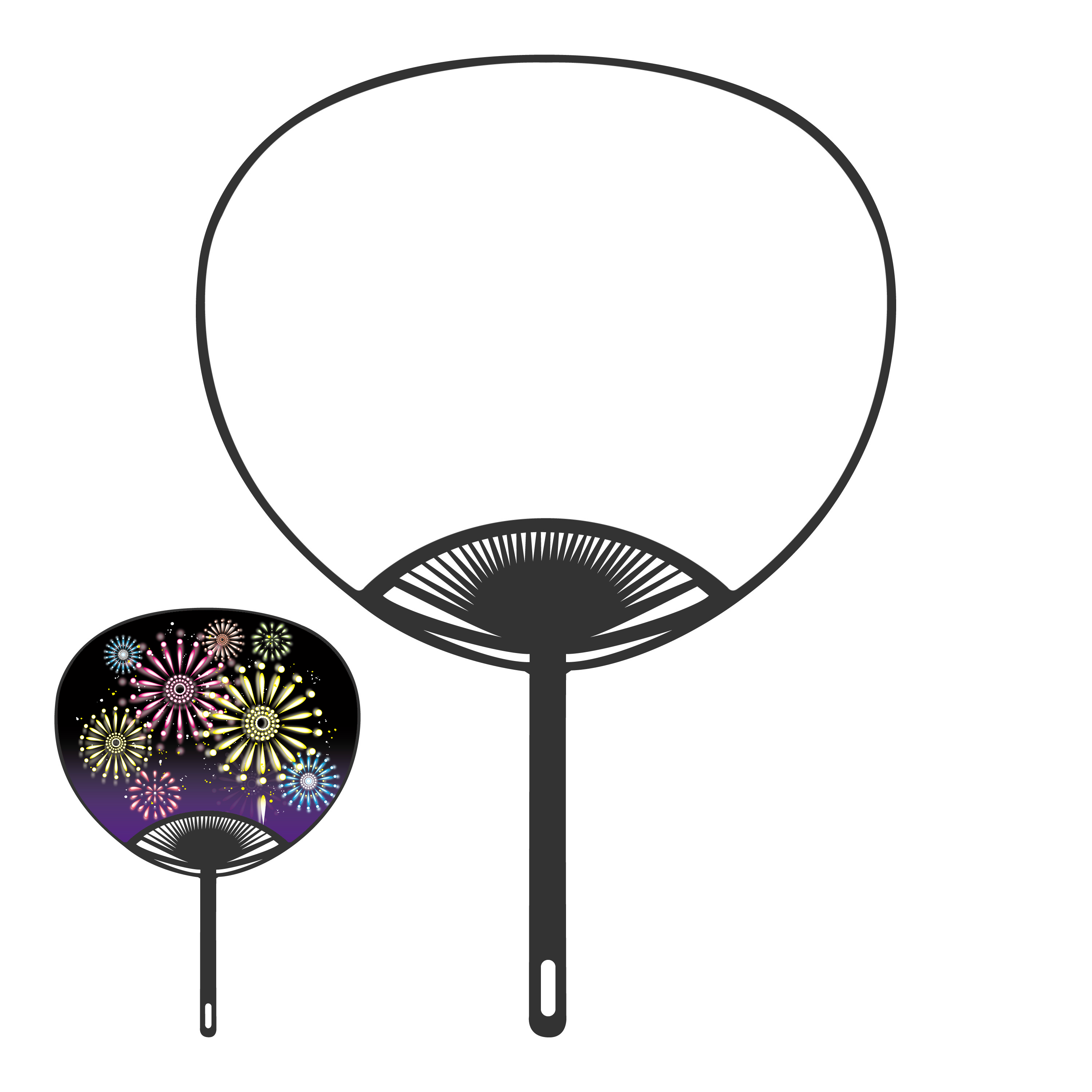 名入れうちわ（デザインテンプレート） レギュラーサイズ ｜ノベルティ