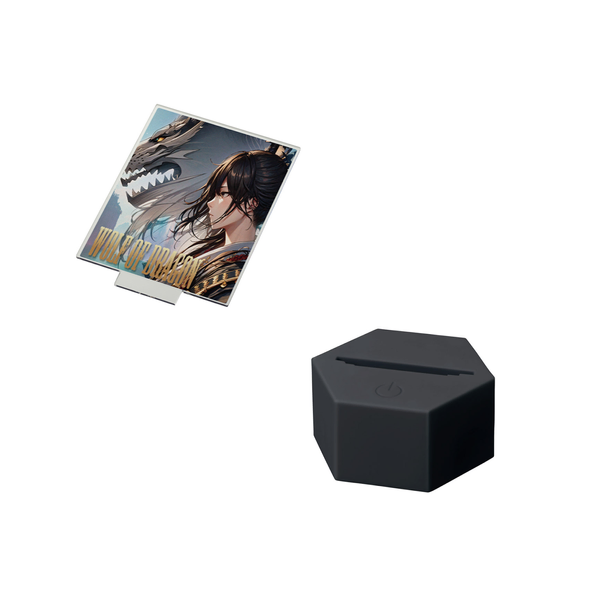 長方形 アクリルライティングスタンド六角用プレート 小さめ 3mm厚画像