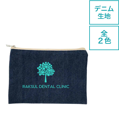 デニムフラットポーチ(M)画像