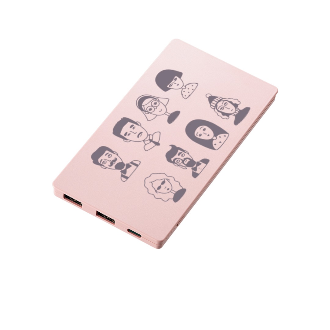 全面印刷できるモバイルチャージャー 6000mAh 2ポート フラット形状