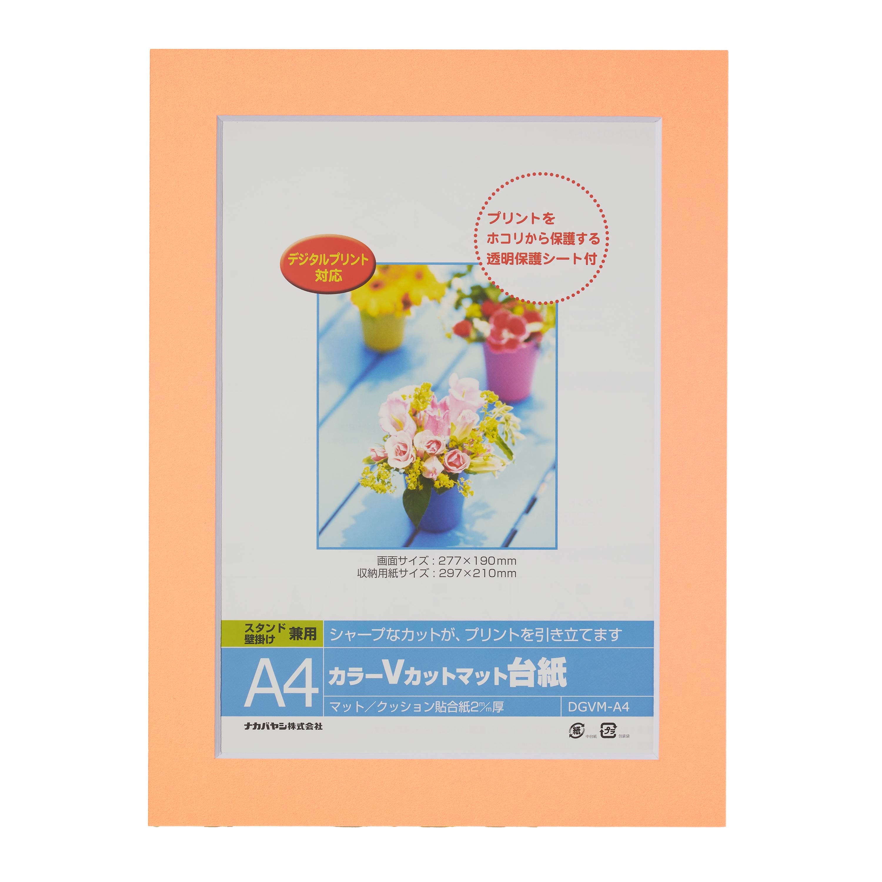 カラーＶカット台紙Ａ４判／Ｖ