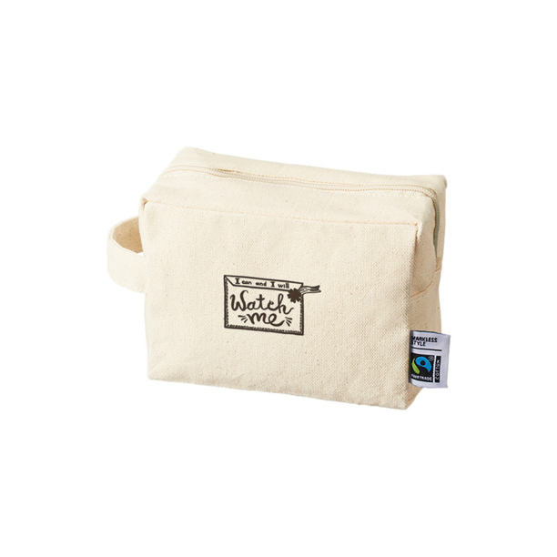 フェアトレードコットンキャンバスファスナーポーチ（M）画像
