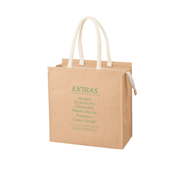 ジュート保冷スクエアトート画像