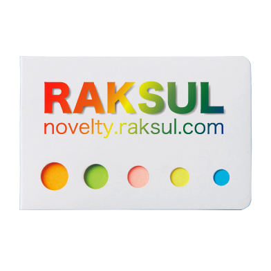 【短納期】カバー付フセンメモ インデックス 5色